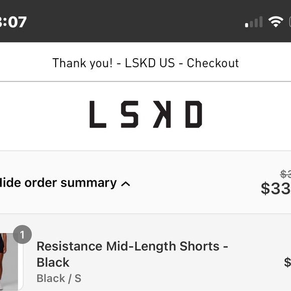 LSKD Resistance Mid Length Shorts Ultra High Rise S Small EUC - Picture 5 of 7